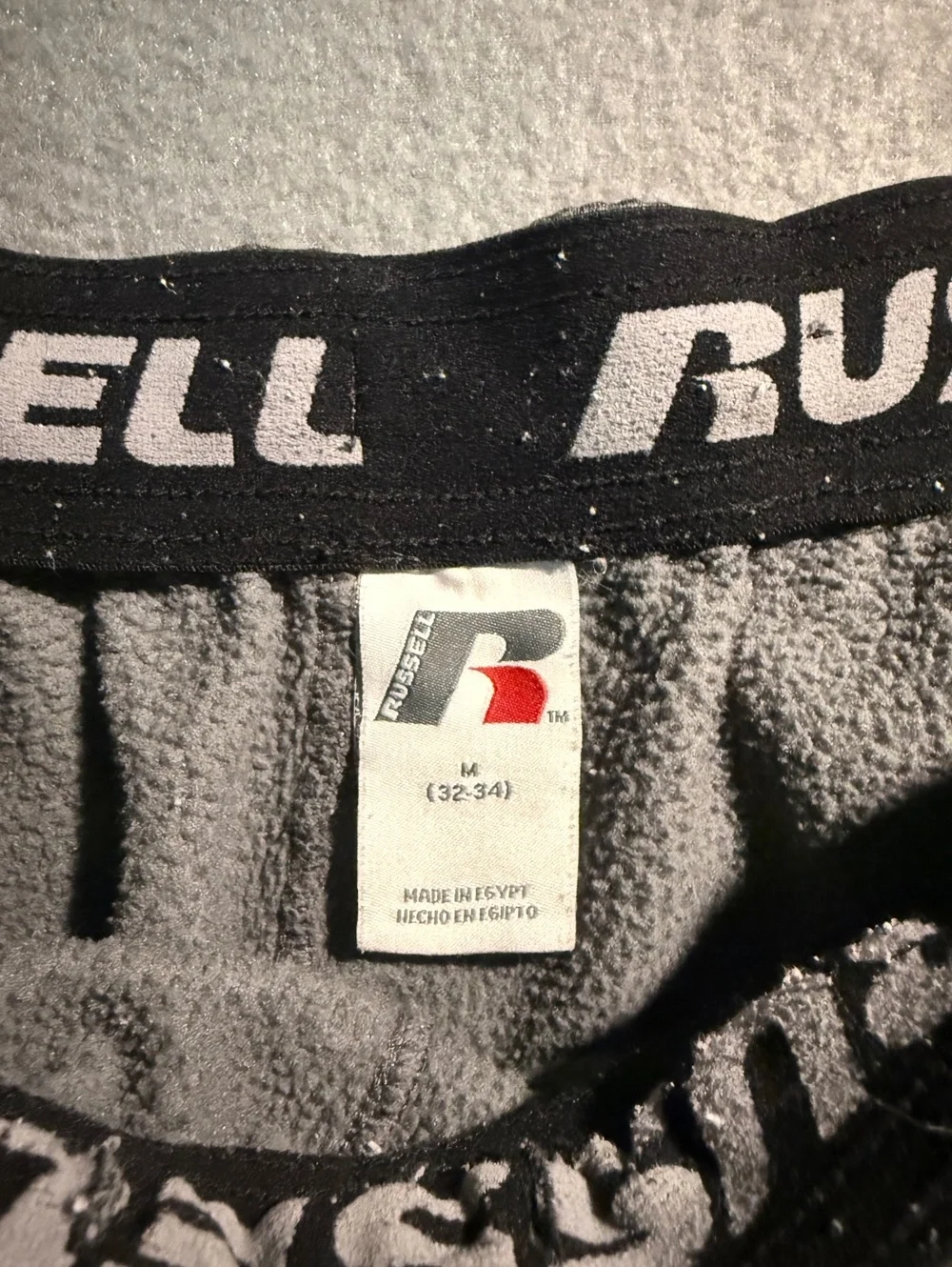 Russell Gray Fleece Sweatpants Size M (32-34)